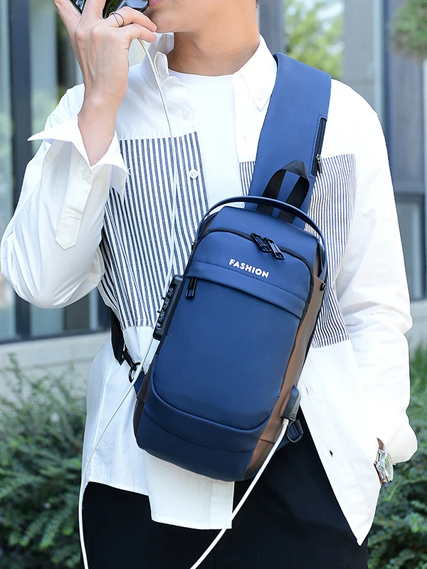 Motorcycle Chest Bag Waterproof Crossbody - usage example