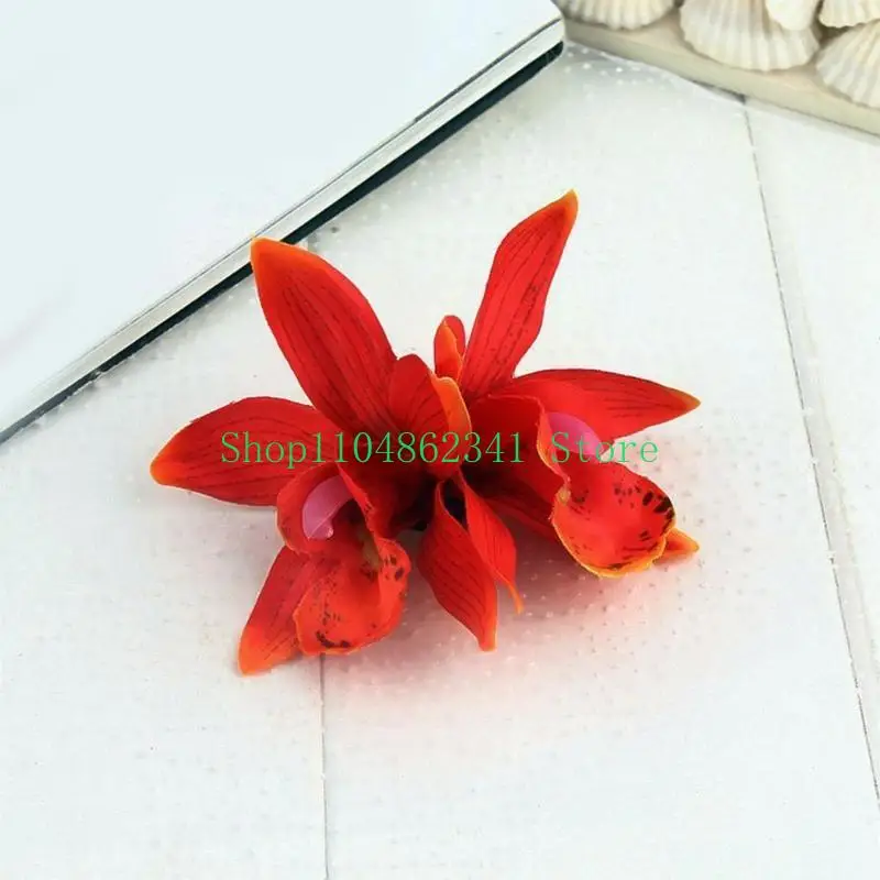 

5asd красочные заколки с цветочным принтом для женщин, заколка для волос с цветком для тематических мероприятий, выступлений на