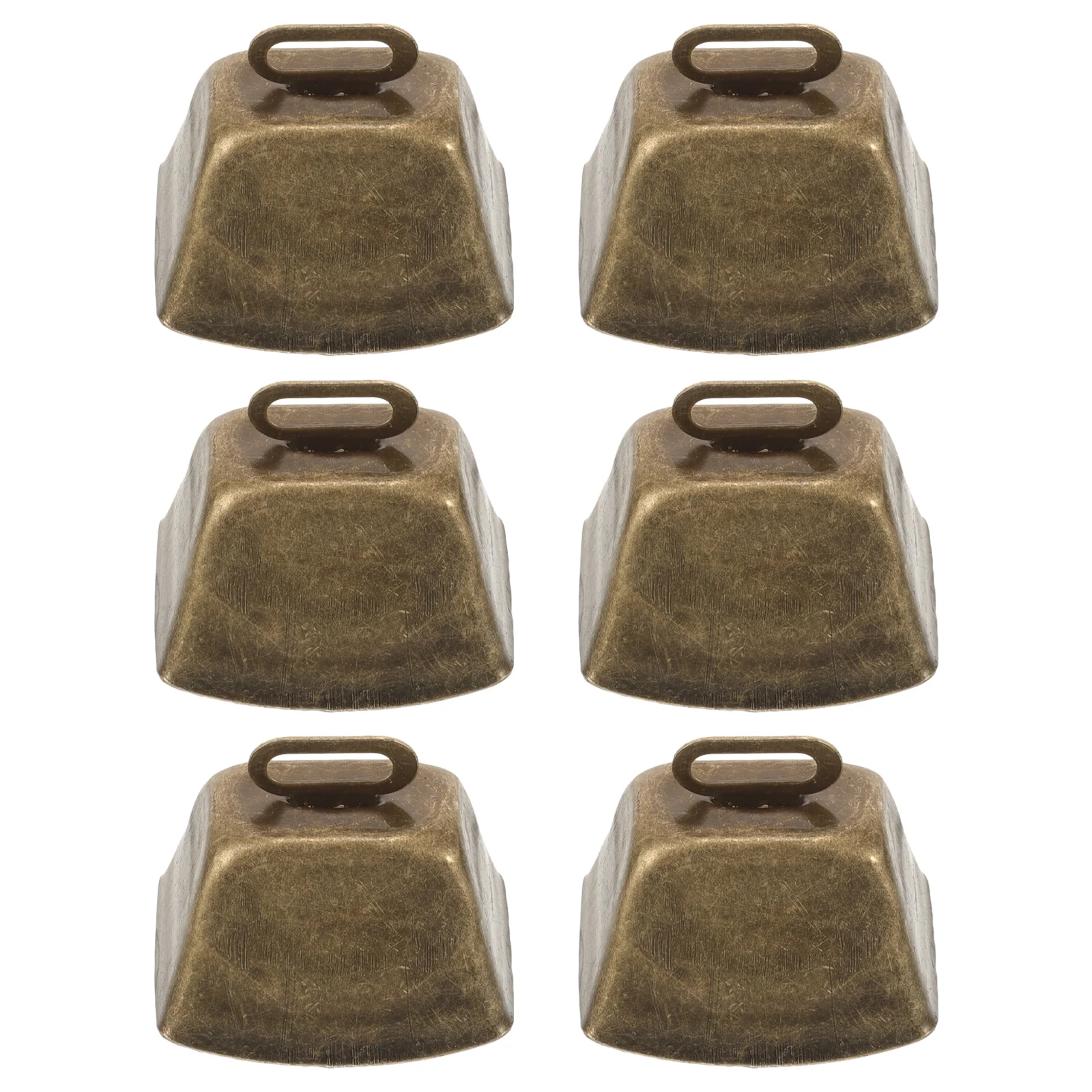 

6Pcs Vintage Cow Bells Small Metal Ringing Grazing Bells for Farm Livestock Noise Makers Cow Bell Cowbells for Sporting Events