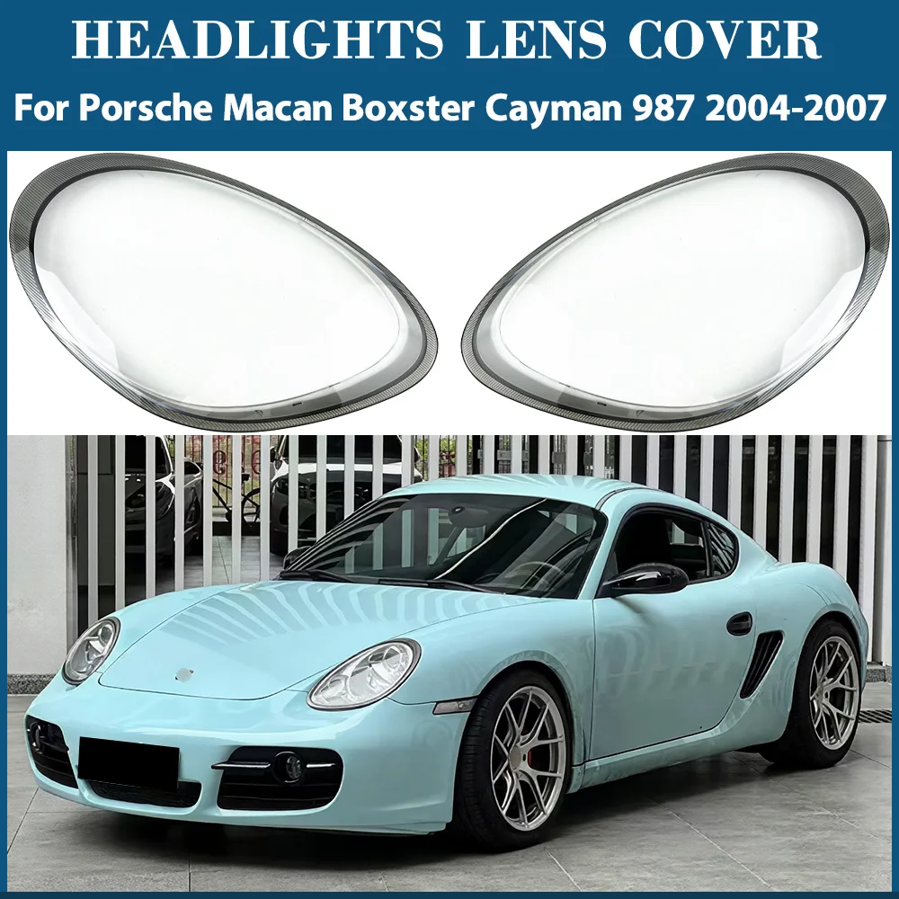 

For Porsche Macan Boxster Cayman 987 2004-2007 Car Accessories Headlight Lens Cover Headlamp Shell Transparent Shade Plexiglass
