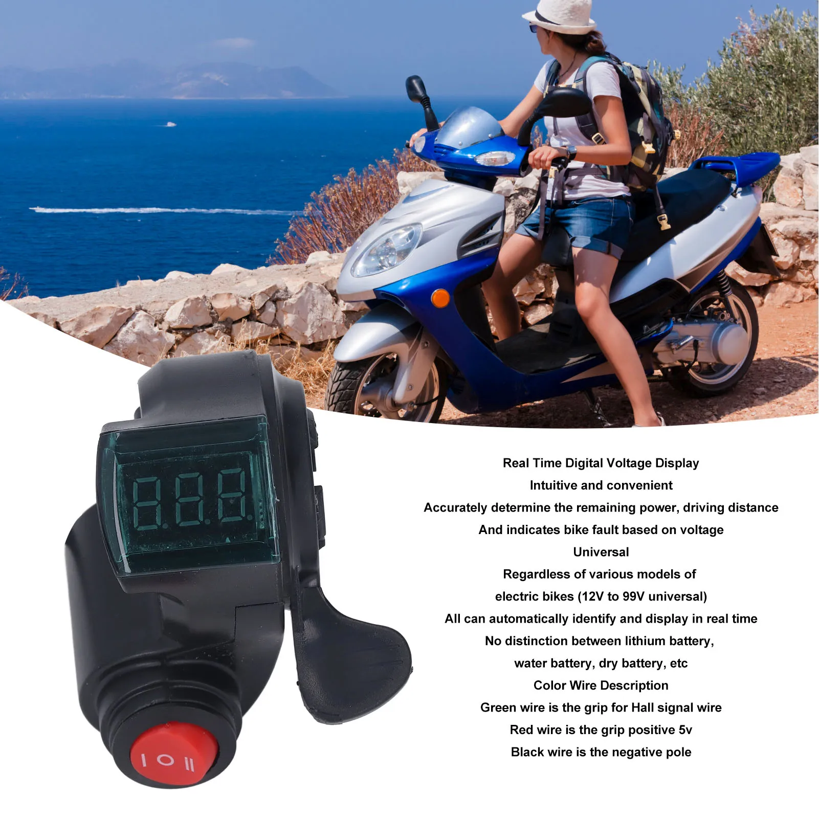 New Bike Thumb Throttle ABS Material Throttle Accelerator Universal 3 Speed Speed Control Interface for Mountain Bikes