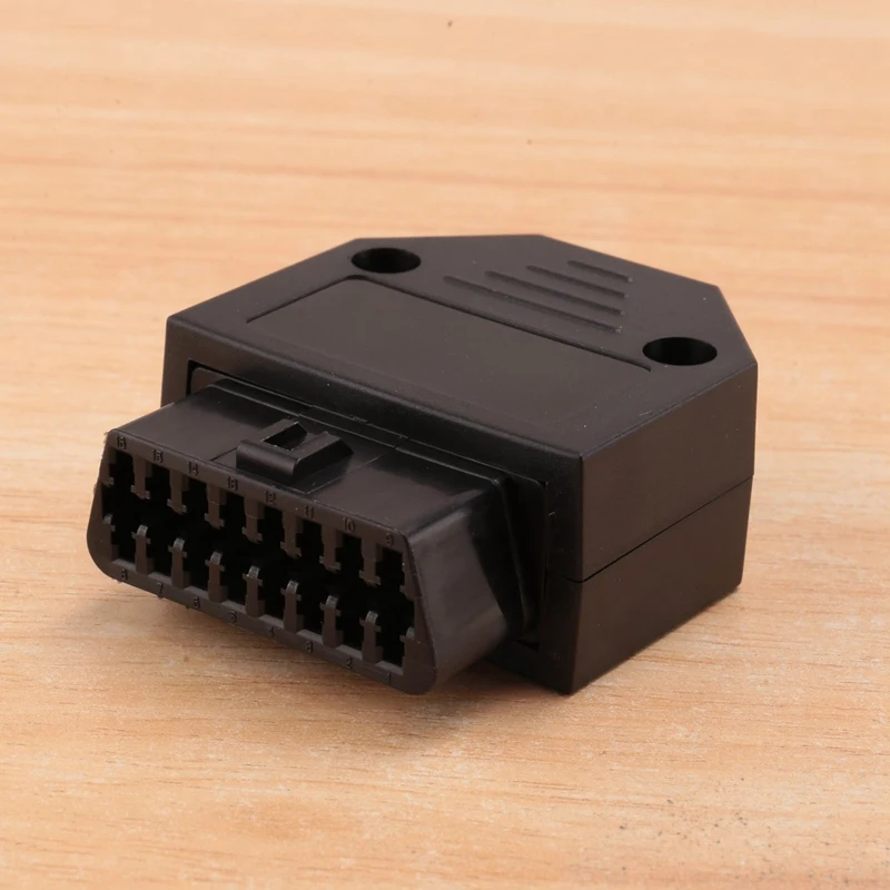 OBD2 OBD II 16 pin connector socket Diagnostic Tool Adapter OBD connector + Enclosures + Terminal + screws