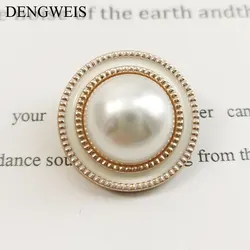 Metal Gold Pearl Buttons For Clothing,Coat Windbreaker Sweater Accessories DIY Sewing Supplies Buttons Luxury Crafts 20/23/25mm