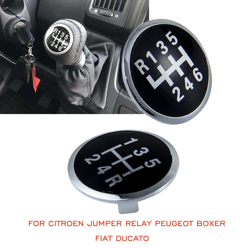 5/6 velocidade botão de mudança de engrenagem do carro tampa caso alavanca vara shifter caneta cabeça para citroen jumper relé peugeot boxer fiat ducato