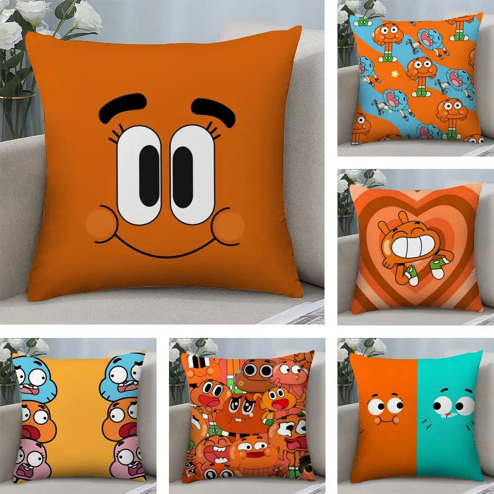 

Чехол для подушки «Анимированный мир Гамбл» из мягкой плюшевой ткани с двусторонней печатью, для дивана, для декора на все сезоны