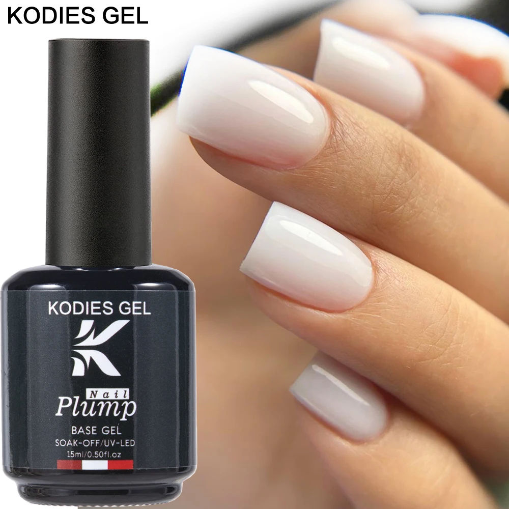 

KODIES GEL молочно-белый пухлый гель-лак для ногтей, самовыравнивающийся полуперманентный УФ/светодиодный гель-лак для французского маникюра, лак