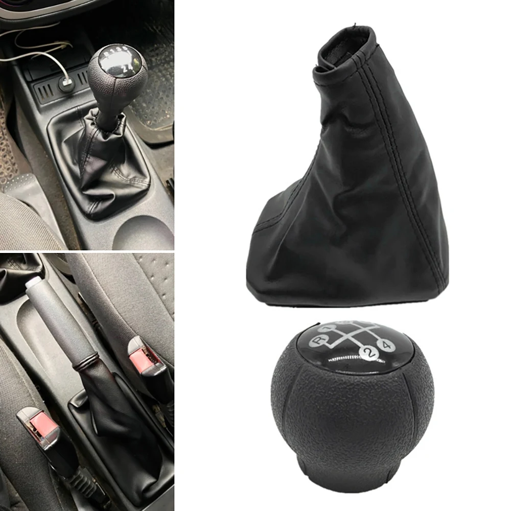 Car Shift Boot Shift Dust Cover Leather Gear Shift Cover with Handbrake Boot for OPEL CORSA C TIGRA B COMBO C B