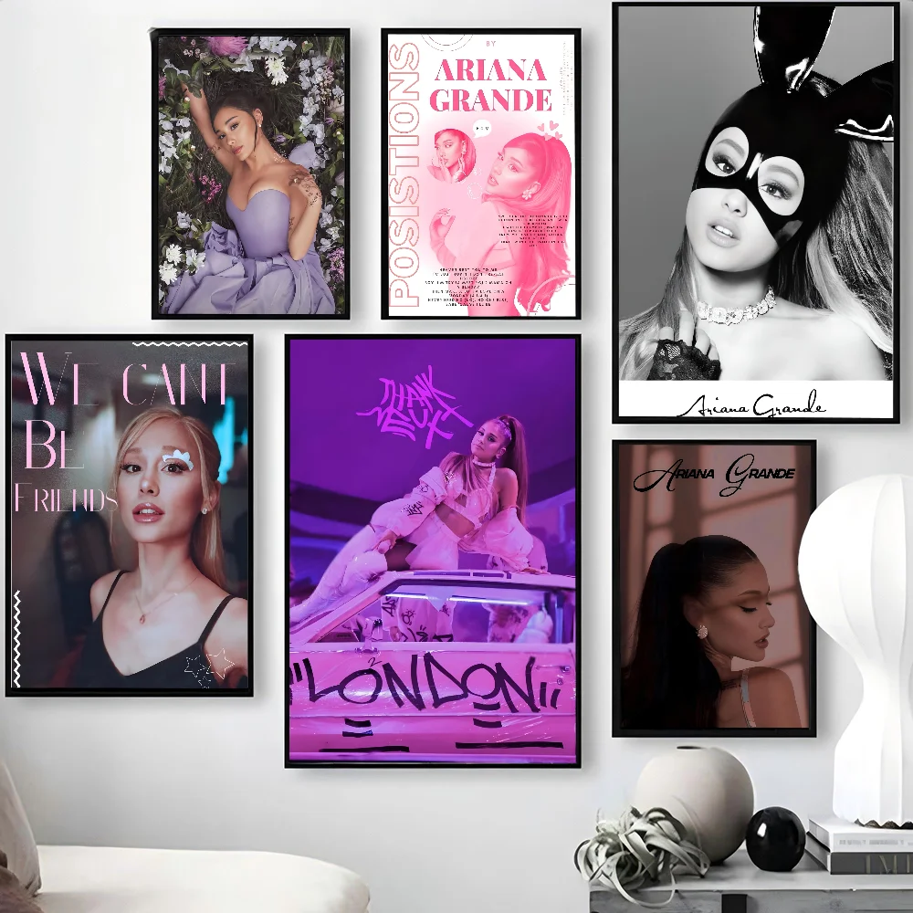1PC Famous Singer Ariana Grande Poster Poster Paper Print Home Living Room Bedroom Entrance Bar Cafe Art Painting Decoration