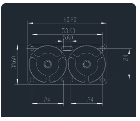 22000RPM Metal Dual Cooling Fan 540 550 3650 3660 3670 Motor Heat Sink 30mm for 1/7 1/8 1/10 Arrma  RC Car Upgrade Parts