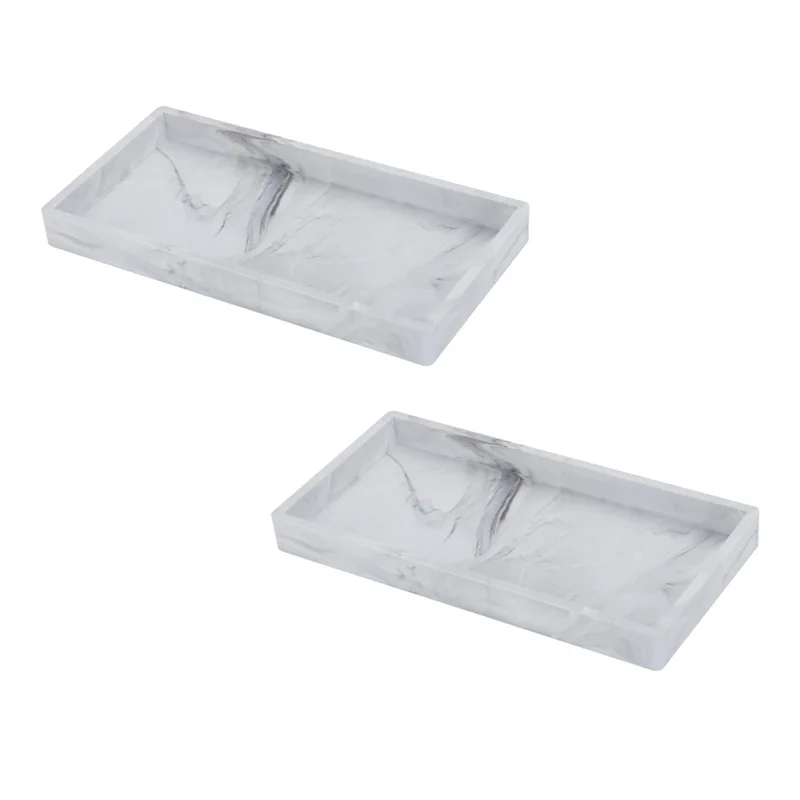 

B15C Поднос для ванной комнаты Усовершенствованный поддон для раковины в ванной Небьющийся прямоугольный поднос для ванной комнаты Поднос для распределения мыла