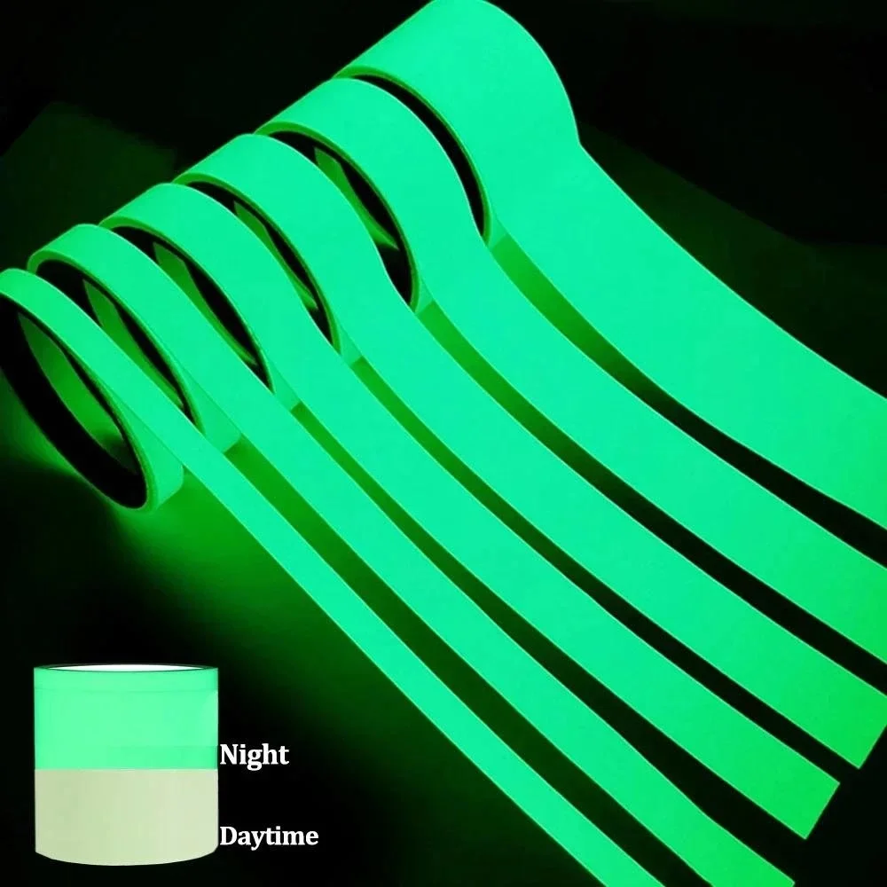 Luminous tape, a bright glowing tape, is perfect for stairs, Halloween, Christmas, nighttime decoration, and home signage