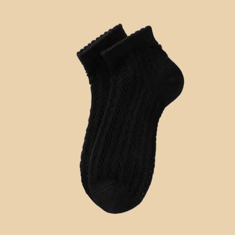 5/10 Pairs Summer Hollow Mesh Deodorant Breathable Shallow Mouth Ladies Short Socks Comfortable Women's Thin Socks