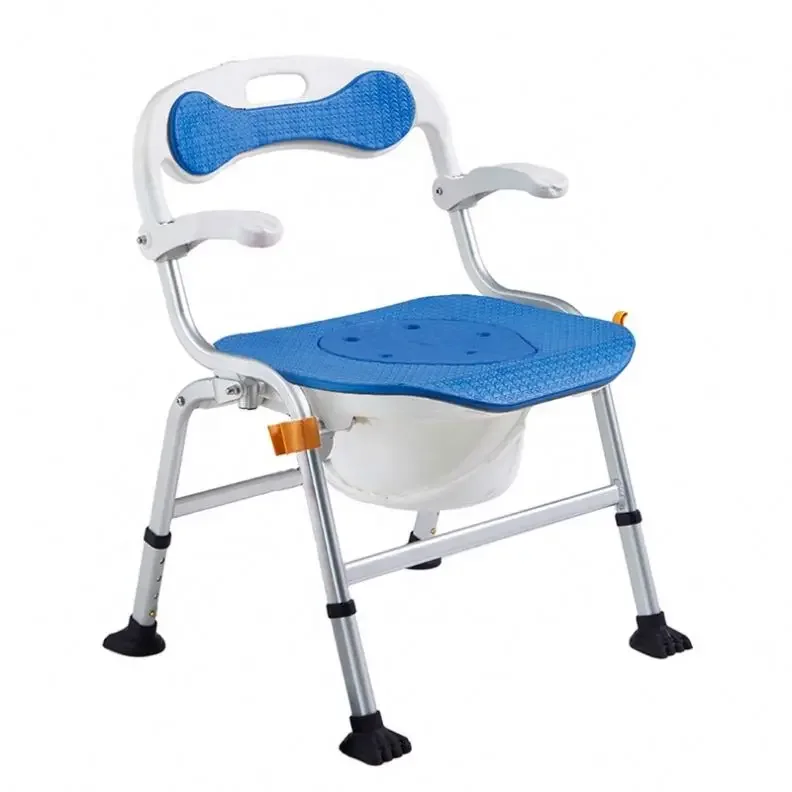 

Multi Functional Foldable Portable Disabled Patient Transfer Commode Chair Toilet