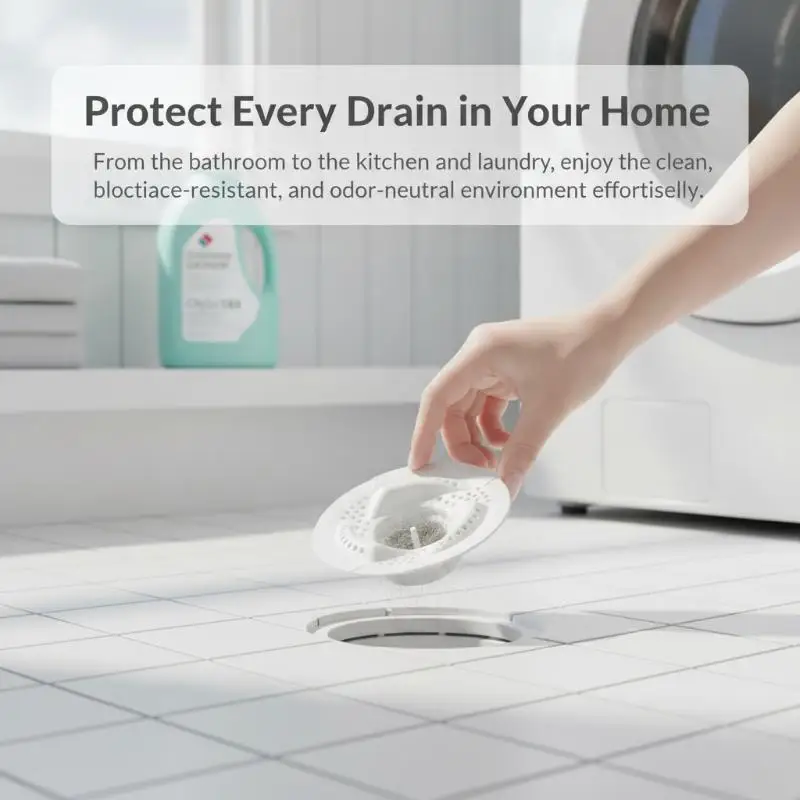 New！1PCS/2PCS Modern Anti-Clogging Drain Cover Rotating Bug Proof Anti-Clogging Filter Mesh Design Sink Strainer Household Use