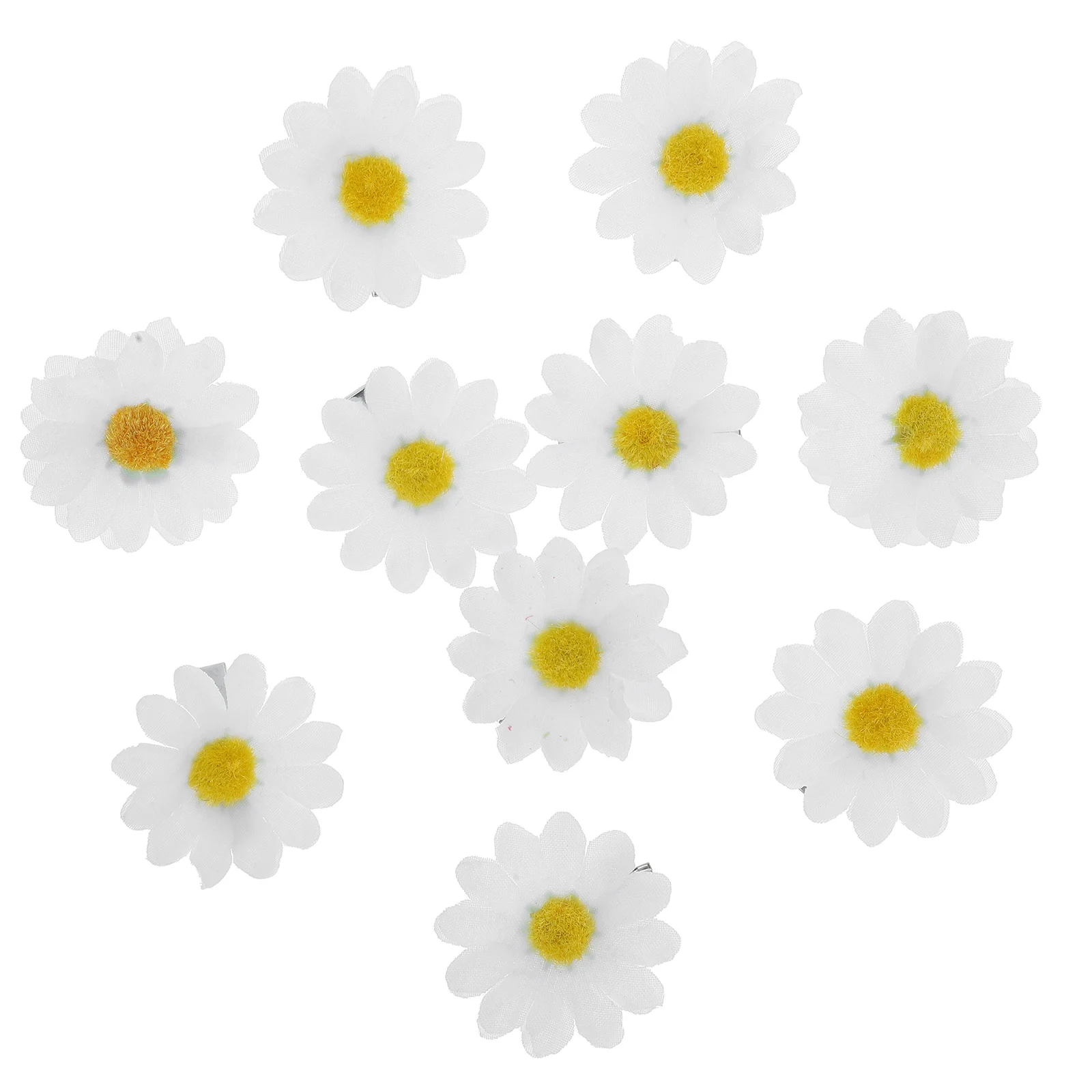 

10pcs Sunflower Daisy Hair Clips for Girls Women Fresh Flower Barrettes Summer Hair Pins Wedding Decor Styling Accessory