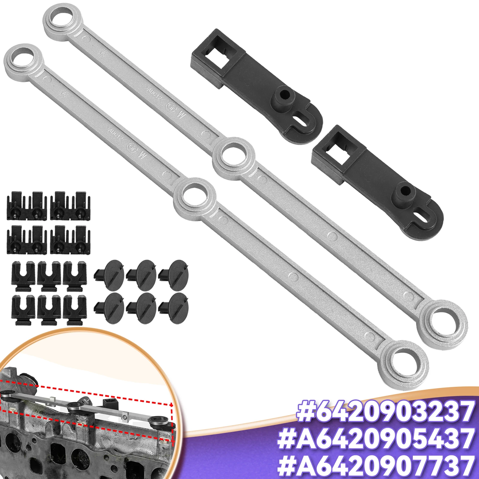 

Intake Manifold Swirl Flap Repair Runner Connecting Rod Kits 6420903237 6420907737 For Mercedes Benz OM642 Car Replacement Parts