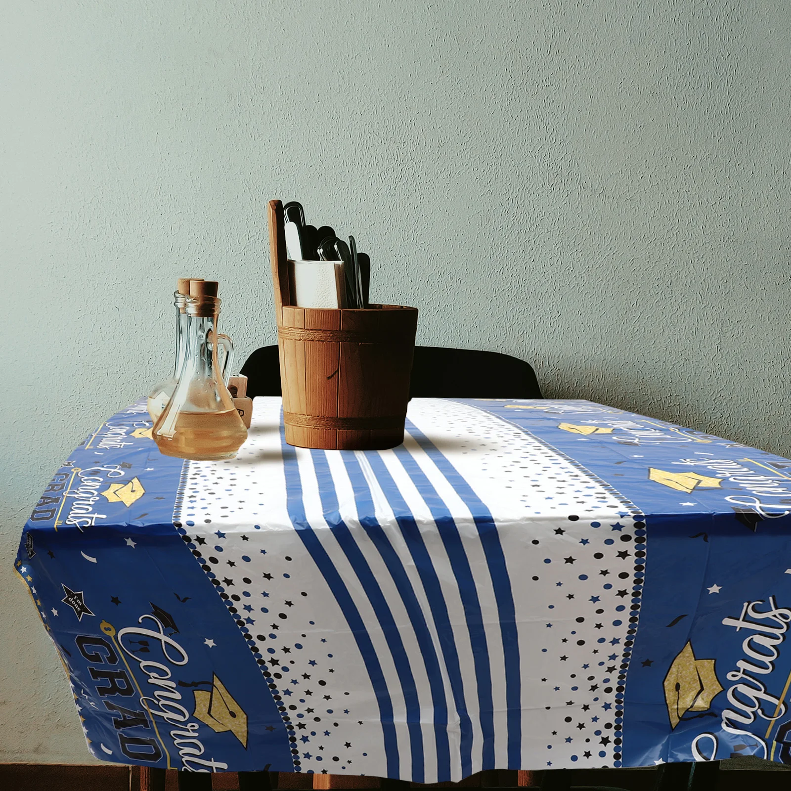 

Graduation Tablecloth Decorative PE Material Practical Long Use Festive Hotel Party Dinner Scene Prop Accessory