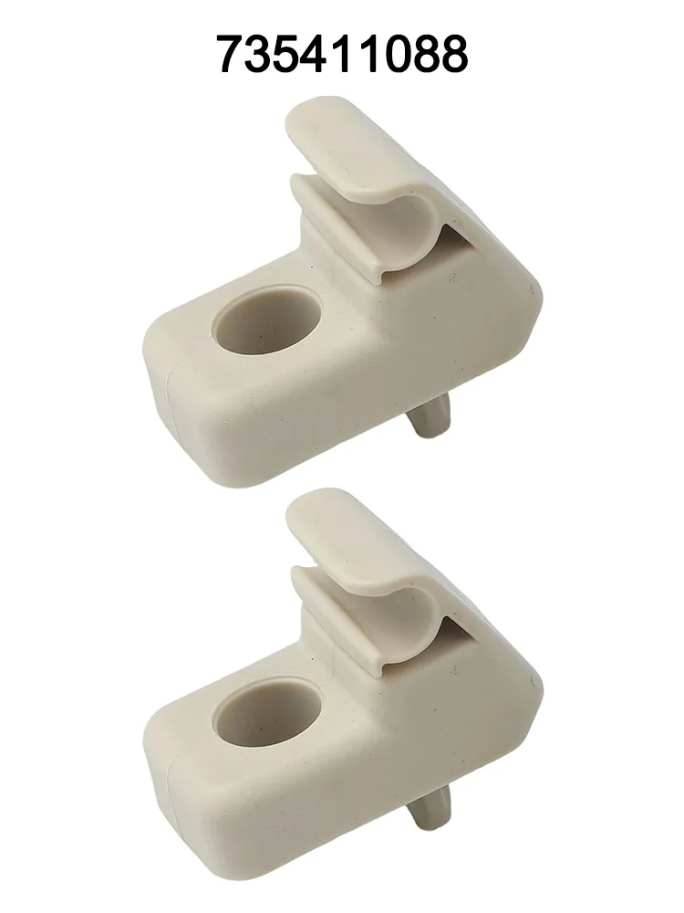 مجموعة دعامات حاجب الشمس 2 قطعة 735411088 لملحقات سيارة فيات غراندي بونتو مصنوعة من مادة ABS للاستخدام غير المشوه والمقاوم للاهتراء #5