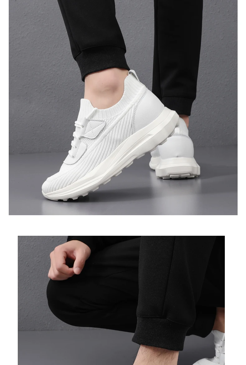 Herren-Sneaker mit Erhöhung, Freizeitschuhe mit 8 cm Höhengewinn, atmungsaktive 6 cm Erhöhungsschuhe für den Sommer – Detail 13