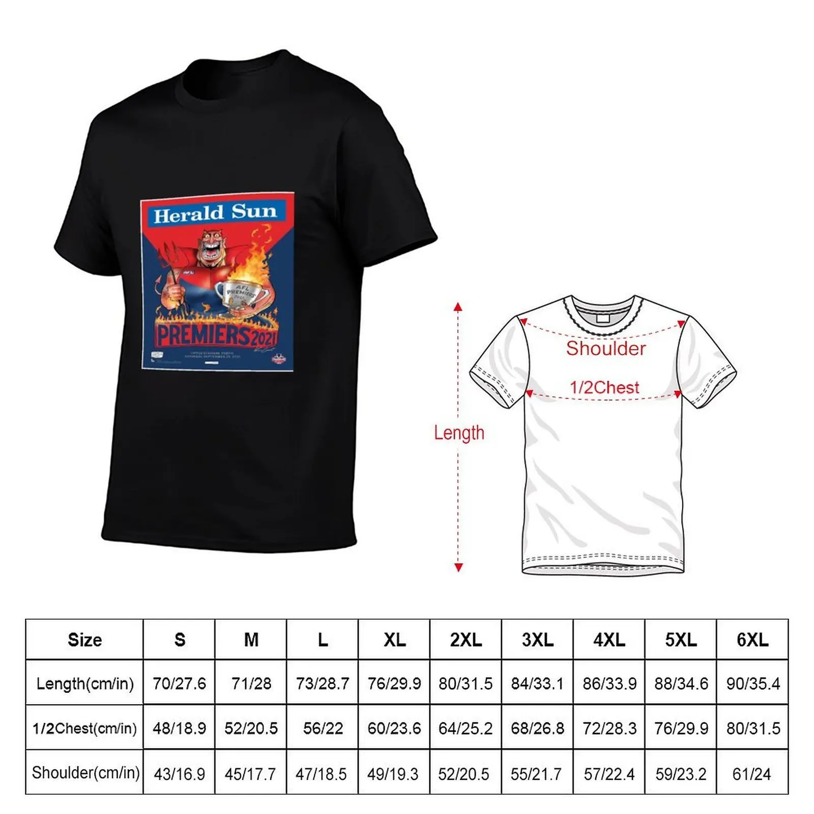 Melbourne Demons Premiers 2021 T-Shirt, Summer Casual Cotton Tee, Oversized Streetwear Tops, Vintage Graphic Print, 100% Cotton