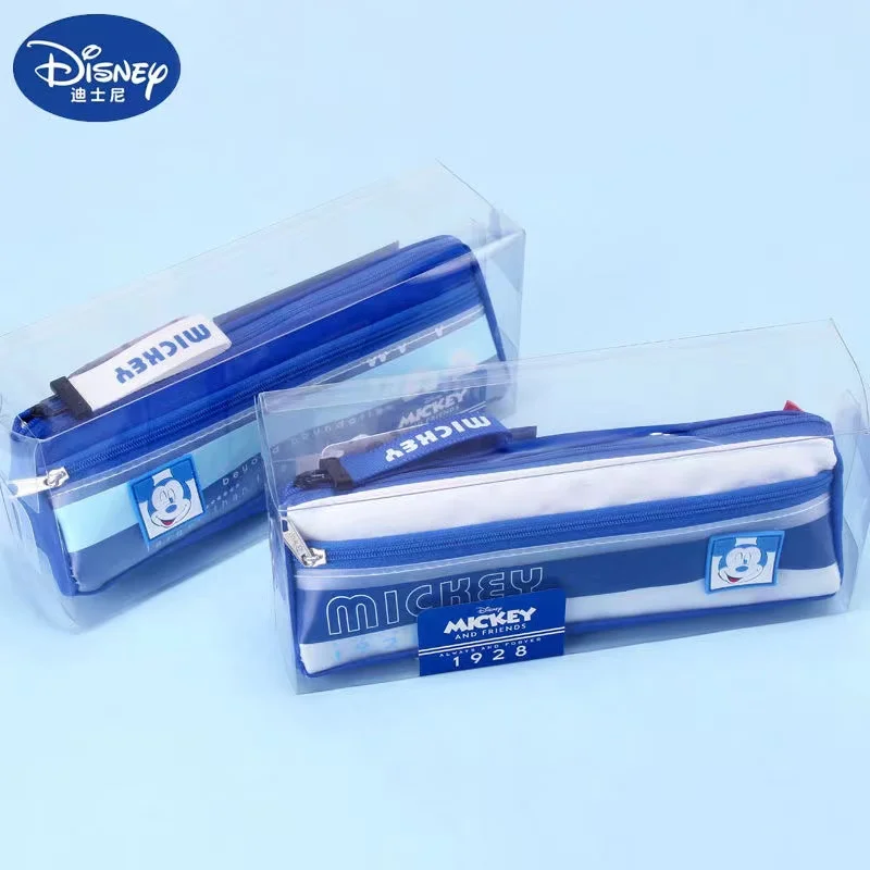 Disney's New Mickey Pen Bag Cartoon High Appearance Storage Box Double Layer Large Capacity Storage Box Gift