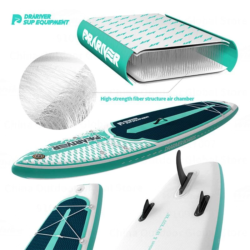 Query LIVE DRARIVER-Ensemble de planche de surf professionnel pour sports nautiques, SUP Stand Up Paddle, Tail Fin, Olig8.9 KG, 10'6 "x 33" x 6"