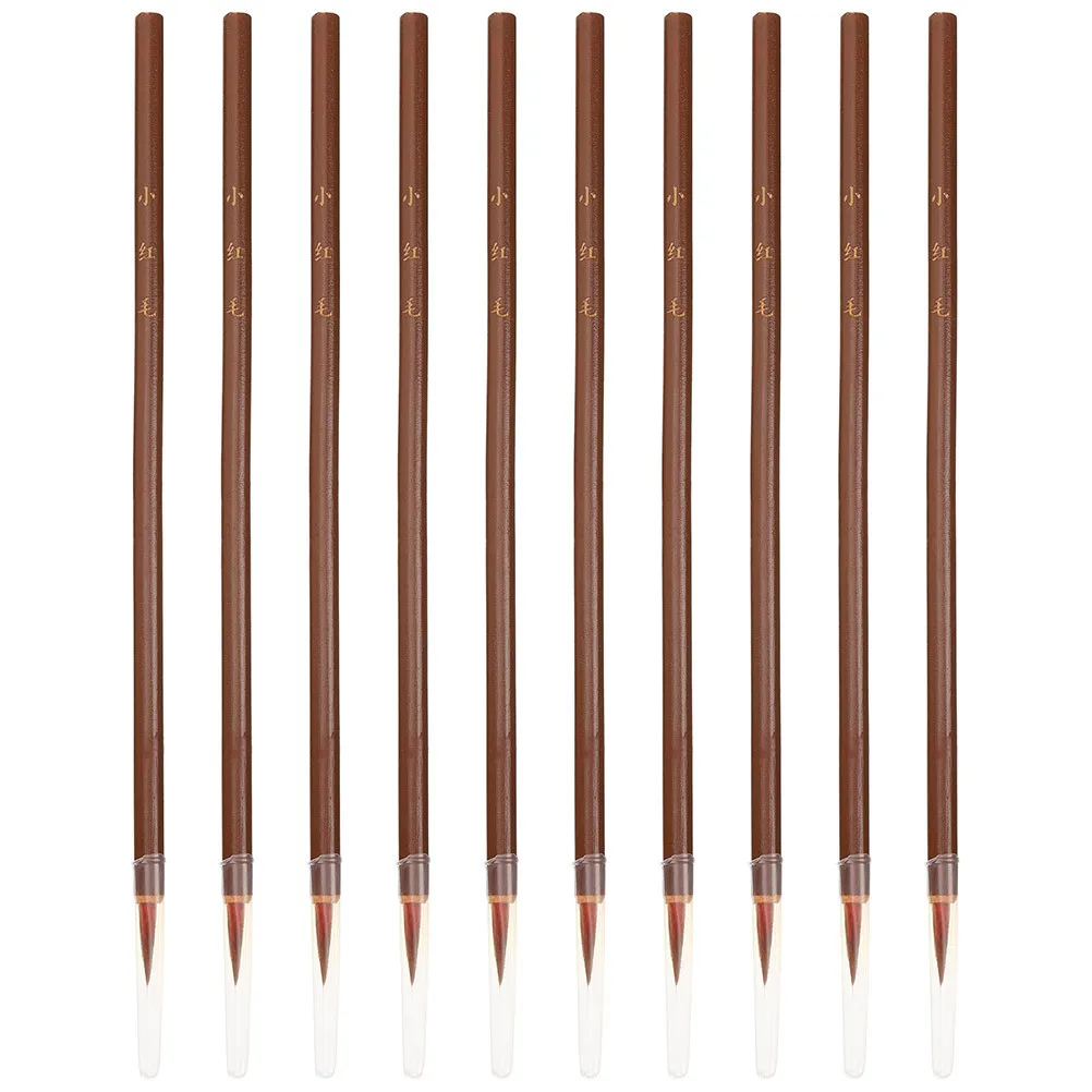 

10Pcs Professional Chinese Calligraphy Brush Set for Watercolor Drawing Writing Easy to Clean Versatile Art Tool