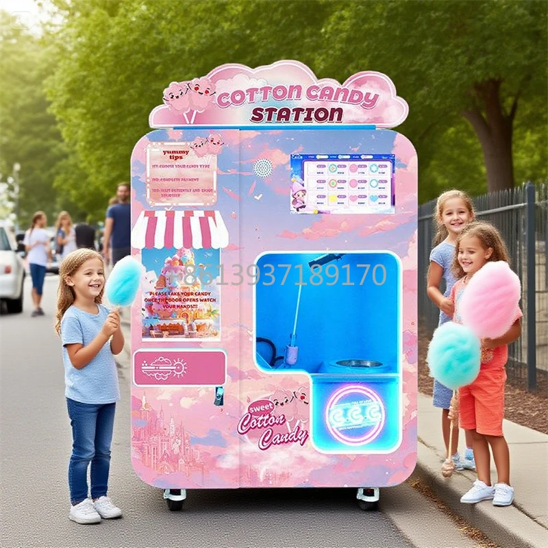 Automatic Cotton Candy Vending Machine High Profit New Style Fairy Floss Maker Easy Maintenance for Sale