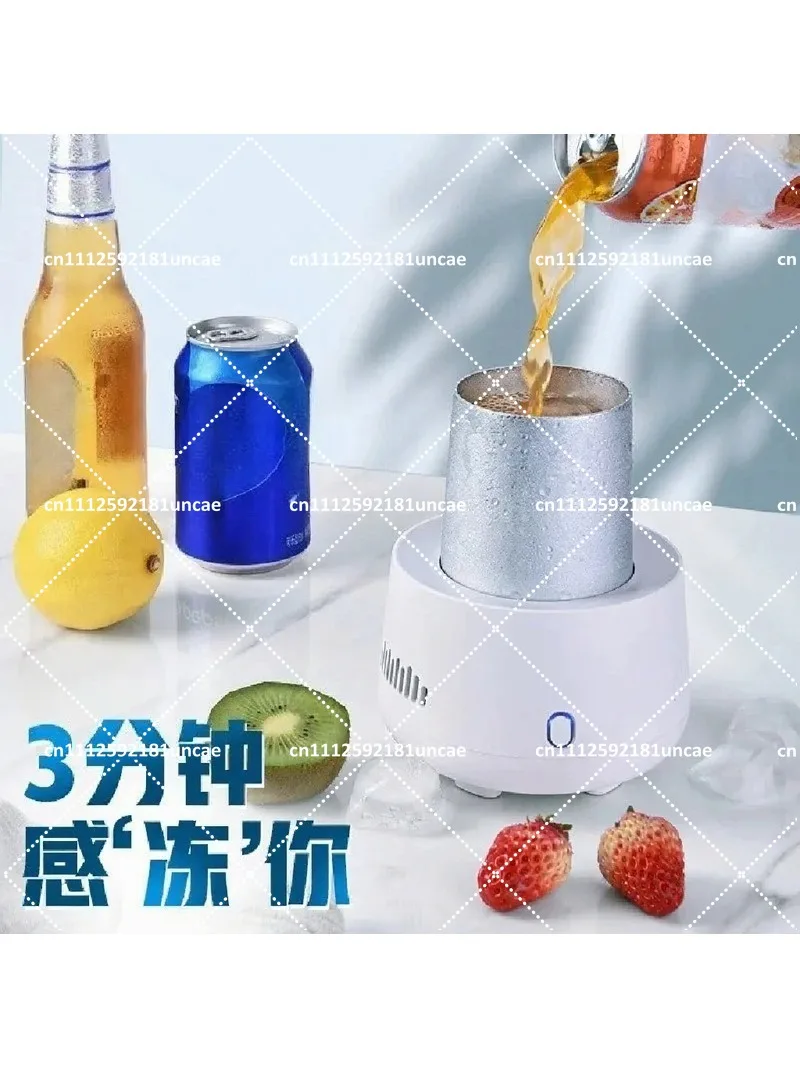 USB Mini Fridge Cup Cooler Coffee Warmer 2 in 1 Desktop Aluminum Mug Chiller Heater for Tea Drinks