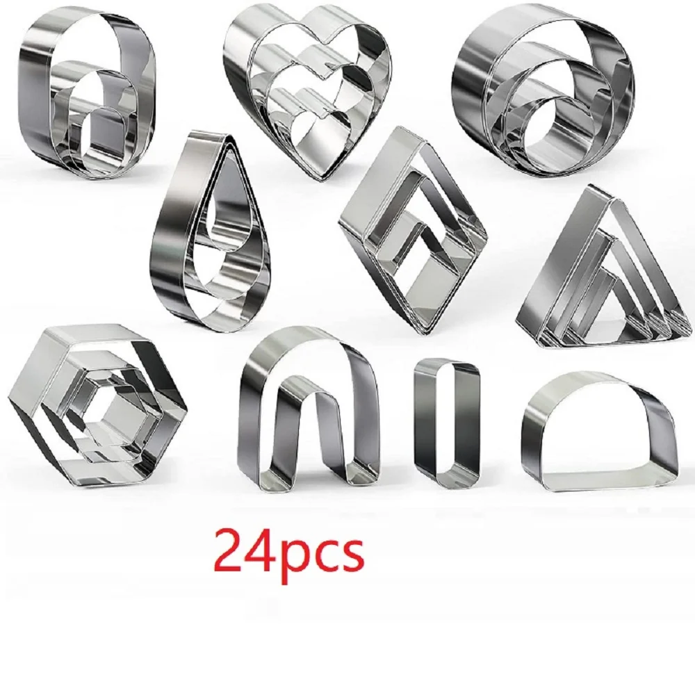 Stainless Steel Polymer Pottery Clay Cutter Tool DIY Ceramic Craft Cutting Mold for Earring Jewelry Pendant Making