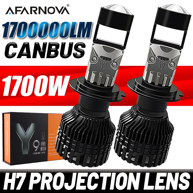

Projector H7 LED Lens Car Headlight Bulbs Canbus 1700000LM 1700W Turbo Fan H7 Auto Lamps Beam Car Fog lamp Bulb 12V 24V