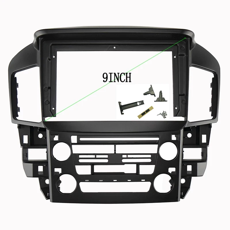 2din 9 Inch  big screen Android Radio Audio Dash Fitting Panel Kit For Toyota Harrier Lexus RX300 XU10 car radio frame