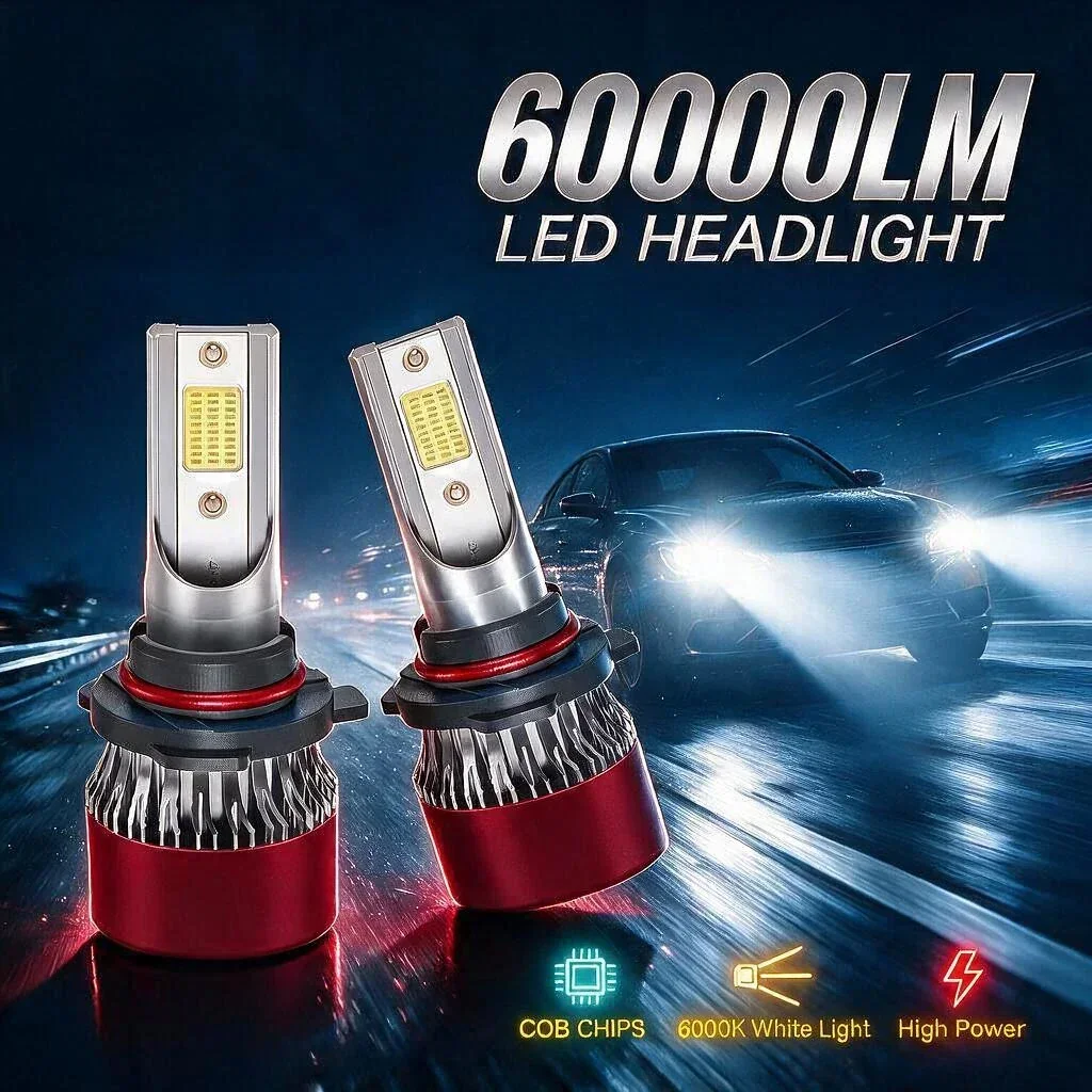 H7 LED Headlight Bulbs 60000LM 150W High Power Auto HeadLamp 6000K DC12V Led Lights 9005 9006 H4 H13 9007 Driving Running Lamp