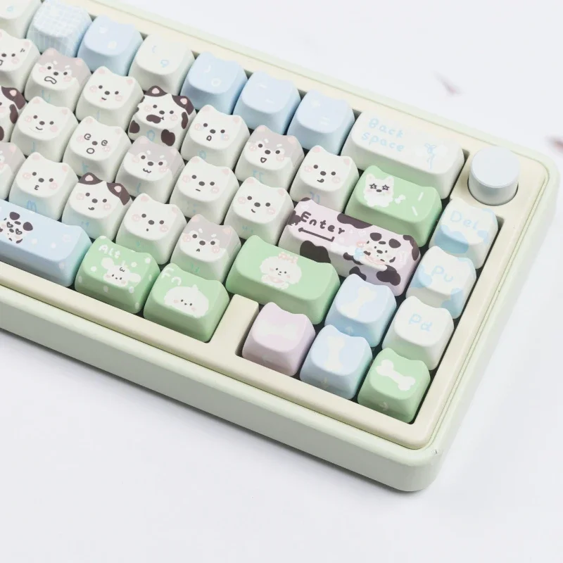 132 Keys/set Puppies MAO Profile GMK PBT Keycaps for Mechanical Keyboard  Dye Sublimation Gaming Keycap Custom Gk61