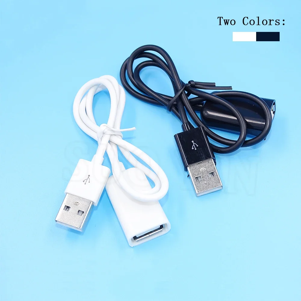 USB 2.0 Extension Cable Adapter Connector 50cm &100cm Male to Female Data Sync Cord Cable Cord Wire For PC Laptop Computer-25