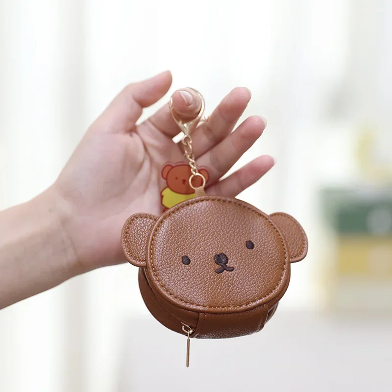 New Product Miffy Rabbit Coin Purse Headphone Bag Pendant Lovely Kawaii Key Chain Small Gifts PU Little Bear Boris Cute