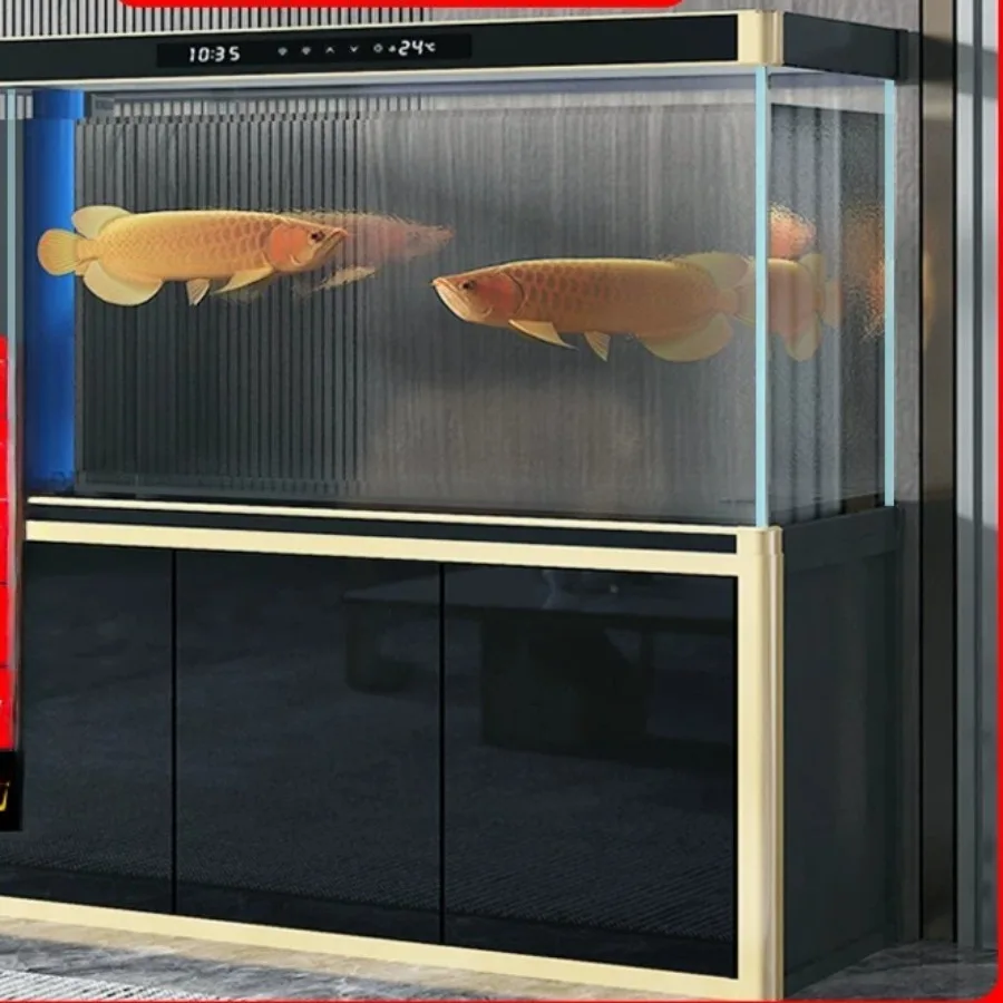 Self Maintaining Atmospheric Aquariu Silent Glass Reception Desks Smart Integrated Circulating Ffice Furniture Военное ДелоLJ40