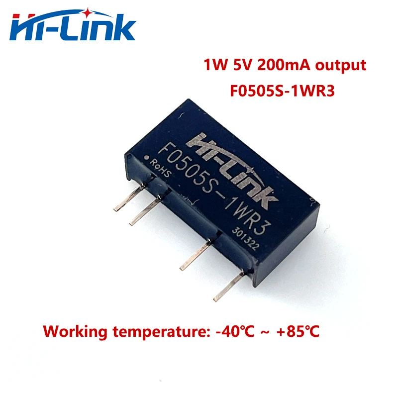 Hi-Link Offical Small Size 5pcs/lot F0505S-1WR3 1W 5V 200mA DC DC Converter Power Supply Module Smart Home