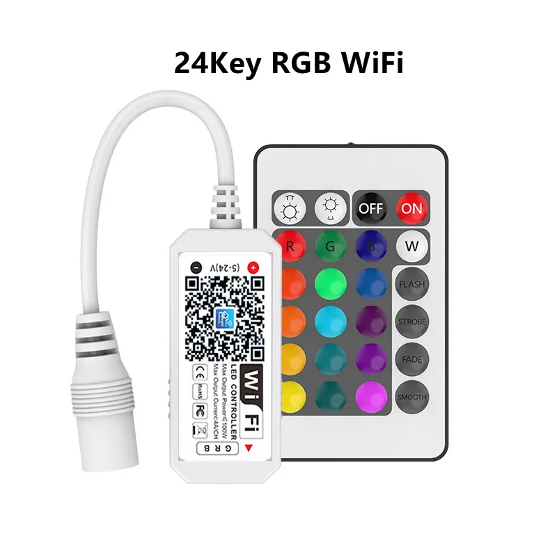 1-10PCS LED Single Color RGB RGBW RGBCCT Mini WIFI Music Controller JM-MW-S DC5-24V 6A WIFI Dimmer LED Strip 5050 2835Magic Home