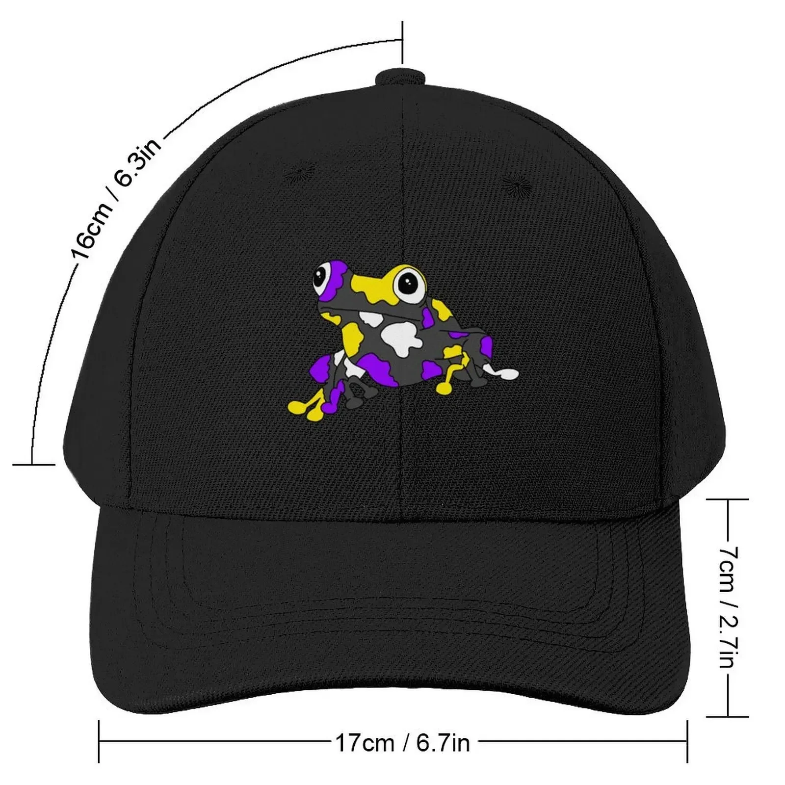 Non-binary frog Baseball Cap New Hat Big Size Hat Golf Women Men's