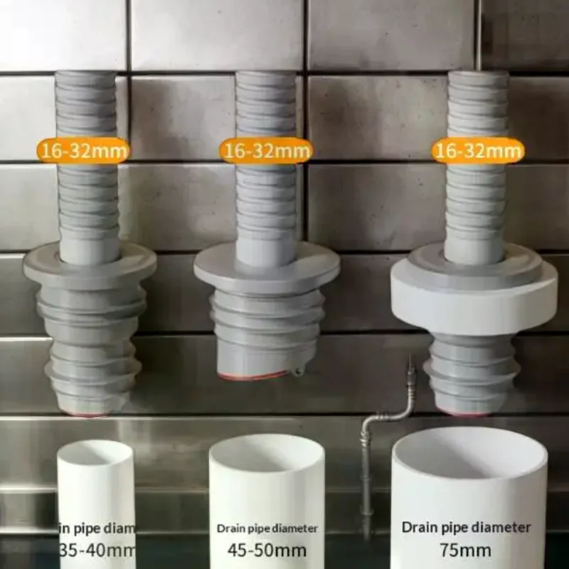 Bathroom Sewer Seal Ring Anti-odor Leak-Proof Kitchen Sink Sewer Pipe Plug Washing Machine Floor Drain Connector Stopper 1PC