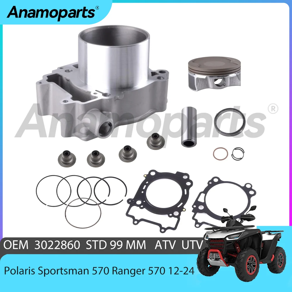 STD 99mm motorcycle engine Rebuild Overhaul Kit Piston Cylinder Gaskets For 2012-2024 Polaris Sportsman 570 Ranger 570CC 3022860