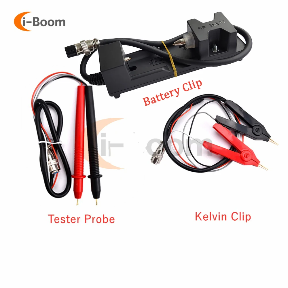 Bateria Medidor de Resistência Interna Kelvin Clip Testing Probe Pen Acessório Conector Redondo Rc3563 Yr1035 18650 26650