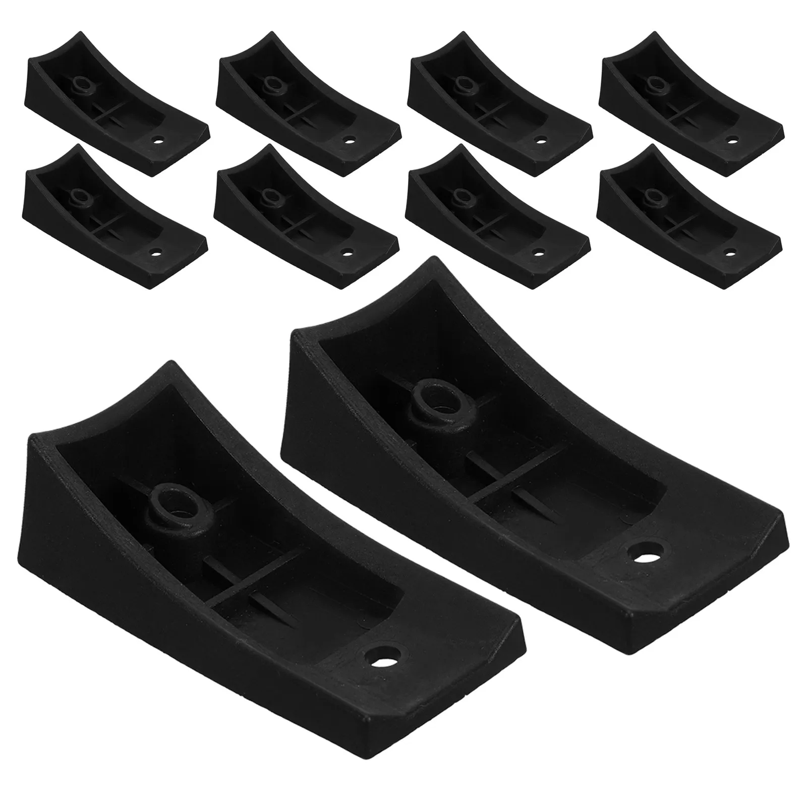 10Pcs Office Chair Flat Leg Pads for 4Cm Wide Flat Tube Sled Base Anti Tip Chair Leg Protectors Non Marking Floor Pads