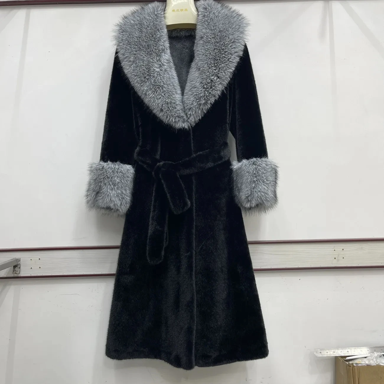 Winter Nieuwe Faux Fur Een Stuk Milieu Jas Vrouwen Overjas Losse Chic Lange Imitatie Nertsen Bontjas Dikke Warme parka Jas