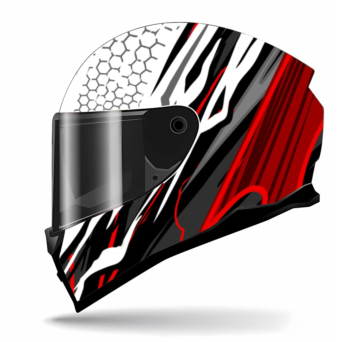 Abstract Racing Stripes Full Helmet Wrap Sticker Motorcycle Helmet Racing Graphic Decal Vinyl Wrap Helmet Decorative Sticker