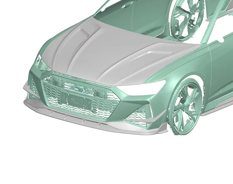 Paktechz Prepreg Carbon Fiber Bodykit Kap Mesin untuk RS6 C8