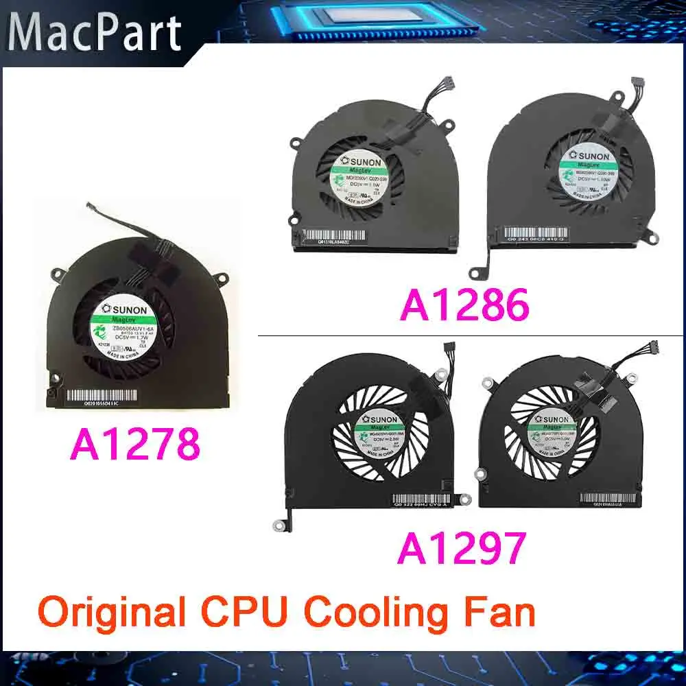 

Original Laptop Cooler CPU Cooling Fan For Macbook Pro A1278 A1286 A1297 Fan 2008 2009 2010 2011 2012 Years