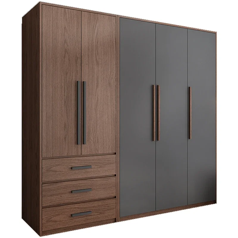 Customizable Black Modern Handles Wardrobes Design Eco Doorable Organizer Closet Wardrobe Bedroom Storage Clothes