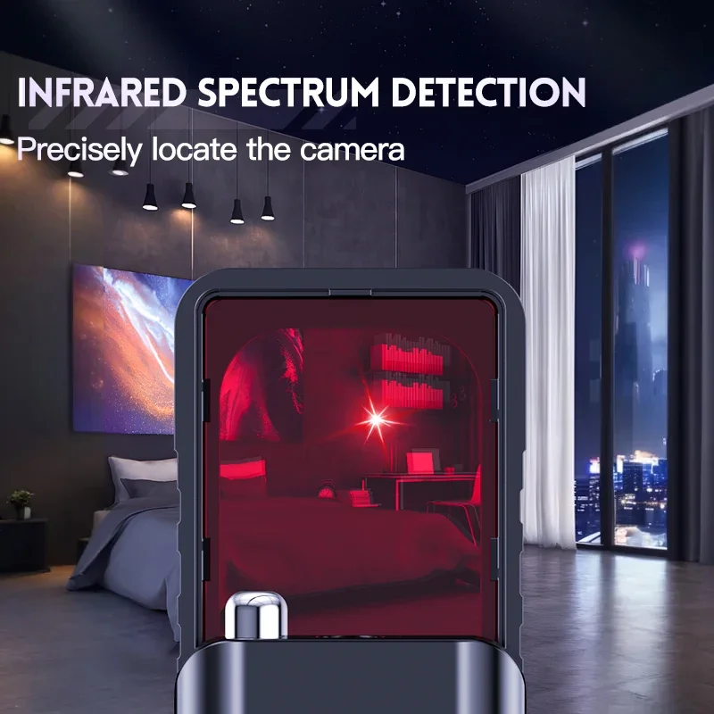 Professional Hidden Spy Camera Detector Anti Spy Tool GPS Tracker Finder Bug Detect Wireless RF Signal Infrared Security Scanner